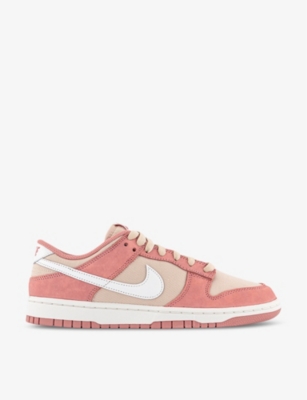 NIKE: Dunk Low panelled leather and woven low-top trainers
