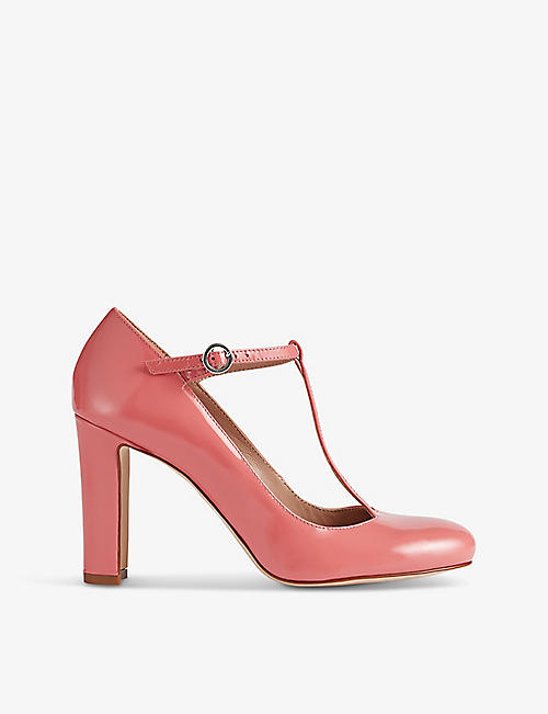 LK BENNETT: Annalise T-bar heeled patent-leather shoes