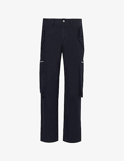 REPRESENT: Workshop flap-pocket relaxed-fit cotton trousers