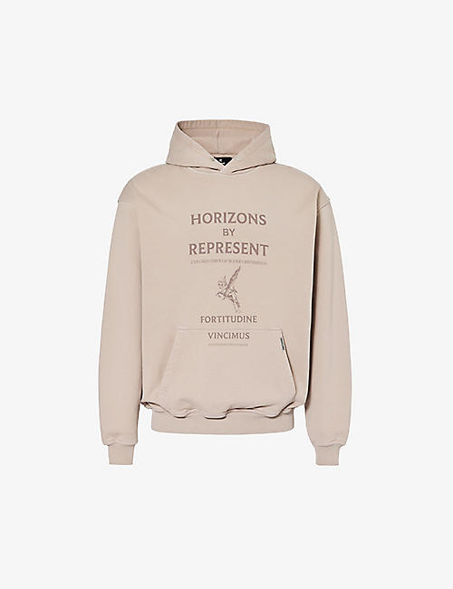 REPRESENT: Horizon graphic-print cotton-jersey hoody