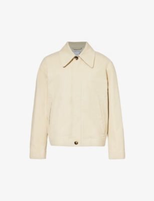 BOTTEGA VENETA: Spread-collar boxy-fit stretch-cotton jacket