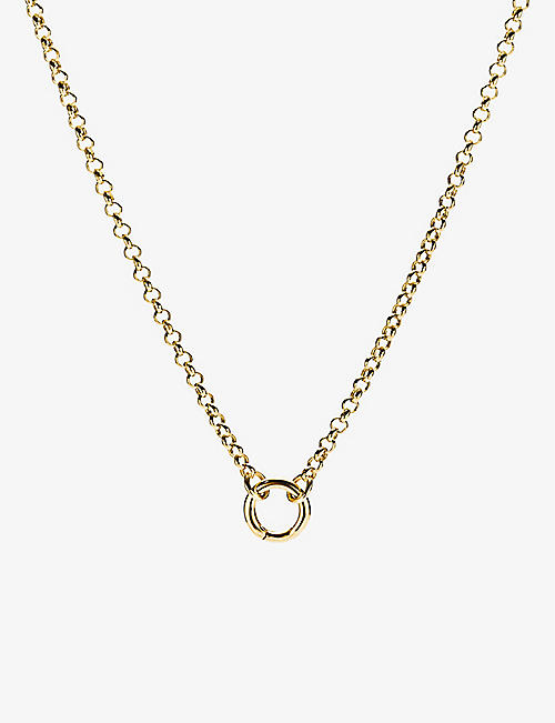 MEJURI: Rolo Chain 14ct yellow-gold pendant necklace