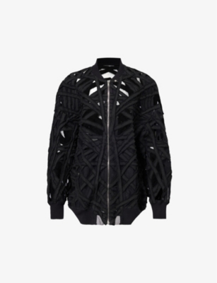 RICK OWENS: Panelled relaxed-fit woven jacket