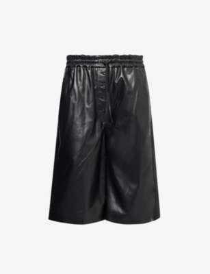 JIL SANDER: Relaxed-fit high-rise leather shorts