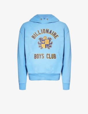 BILLIONAIRE BOYS CLUB: Crest branded-print cotton-jersey hoody