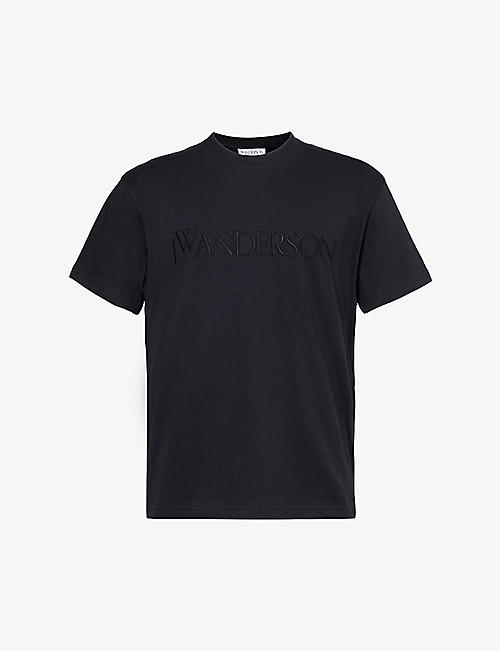 JW ANDERSON: Logo-embroidered cotton-jersey T-shirt