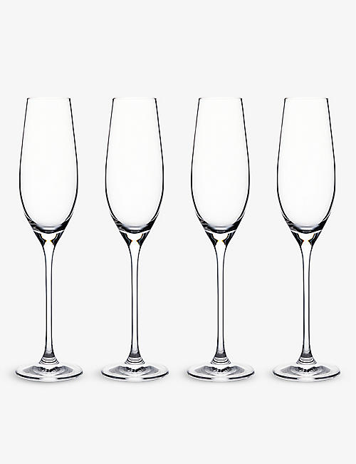 MARQUIS: Marquis Moments crystal champagne flutes set of four