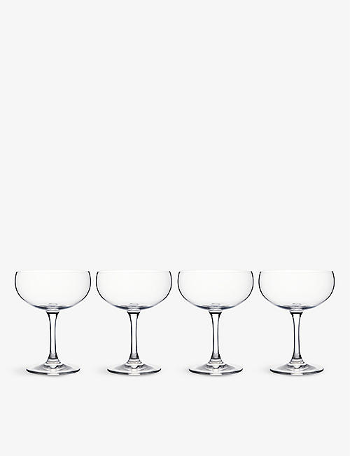 MARQUIS: Marquis Moments crystal champagne coupe glasses set of four