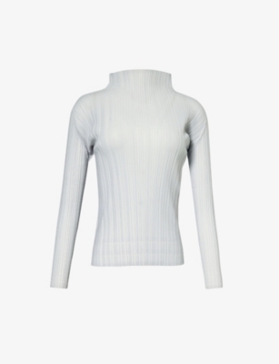 PLEATS PLEASE ISSEY MIYAKE: Basics pleated knitted top