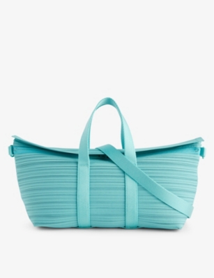 PLEATS PLEASE ISSEY MIYAKE: Pleated detachable-strap knitted shoulder bag