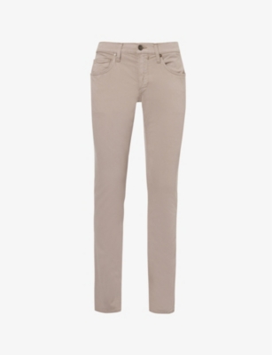 PAIGE: Federal slim-fit recycled cotton-blend trousers