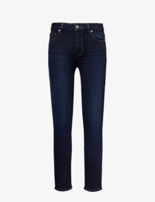 PAIGE: Hoxton tapered-leg mid-rise stretch denim-blend jeans