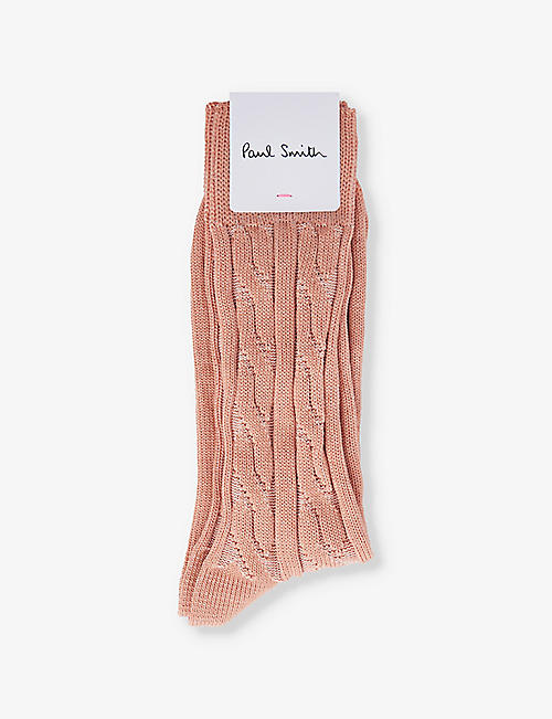 PAUL SMITH: Flynn cable-knit cotton-blend socks