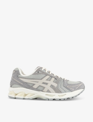 ASICS: GEL-KAYANO 14 leather and mesh mid-top trainers