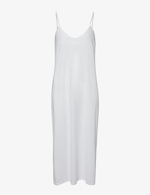 SKIN: Sexy V-neck organic cotton-jersey midi dress