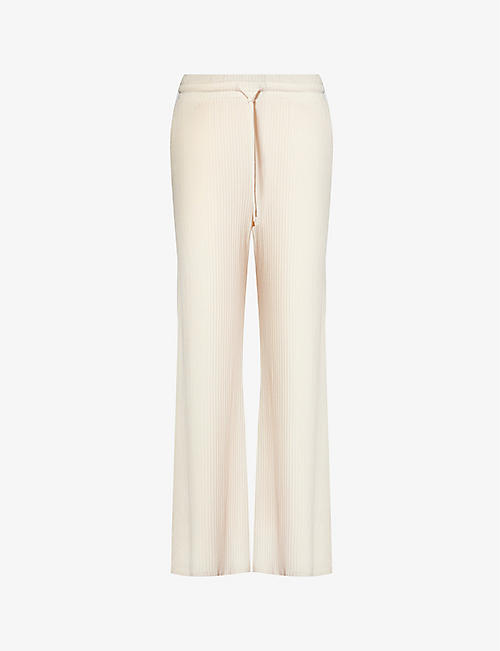 BEYOND YOGA: Well Travelled wide-leg high-rise stretch-jersey trousers