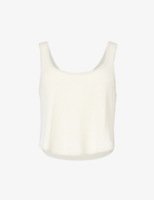BEYOND YOGA: Well Travelled cropped stretch-jersey top