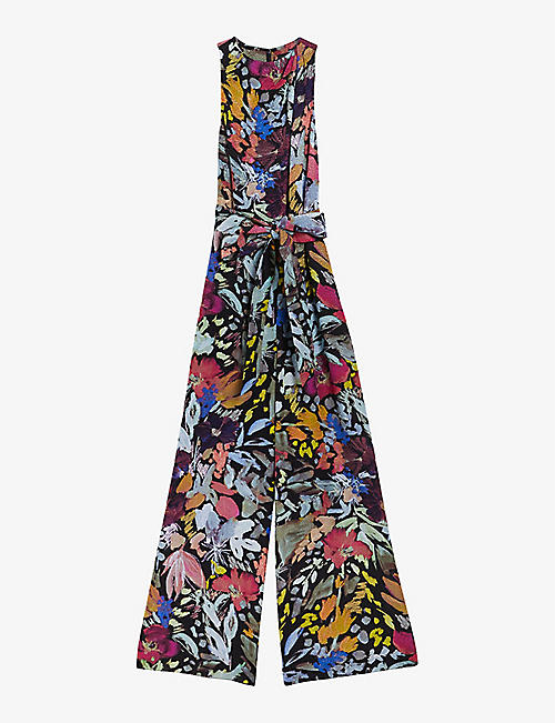 TED BAKER: Orta floral-print woven jumpsuit