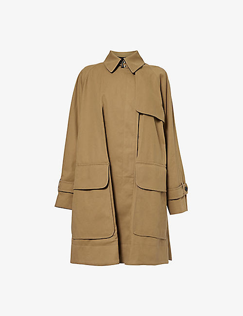 ME AND EM: Patch-pocket relaxed-fit organic cotton-blend coat