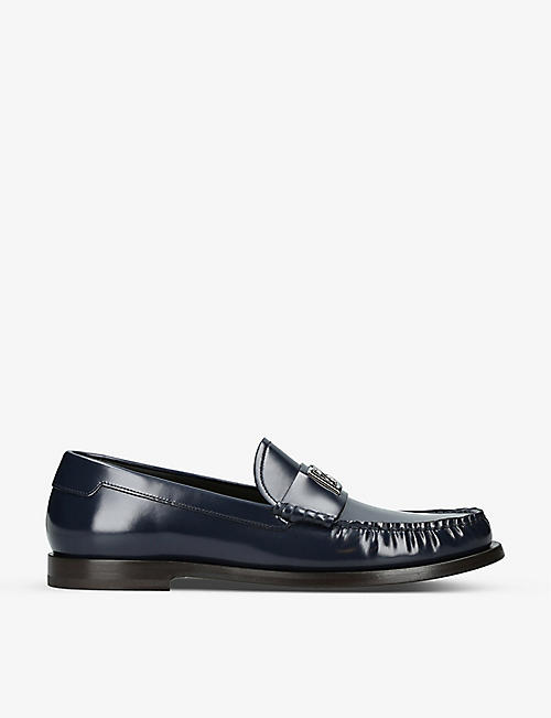 DOLCE & GABBANA: Classic round-toe leather loafers