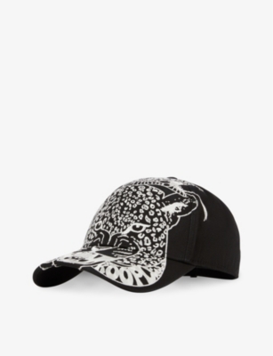 THE KOOPLES: Graphic-embroidered curved-peak cotton cap