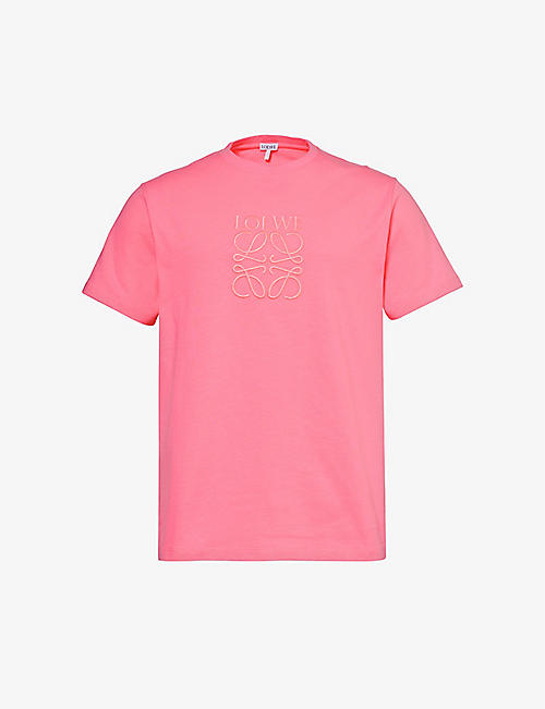 LOEWE: Anagram-embroidered relaxed-fit cotton-jersey T-shirt