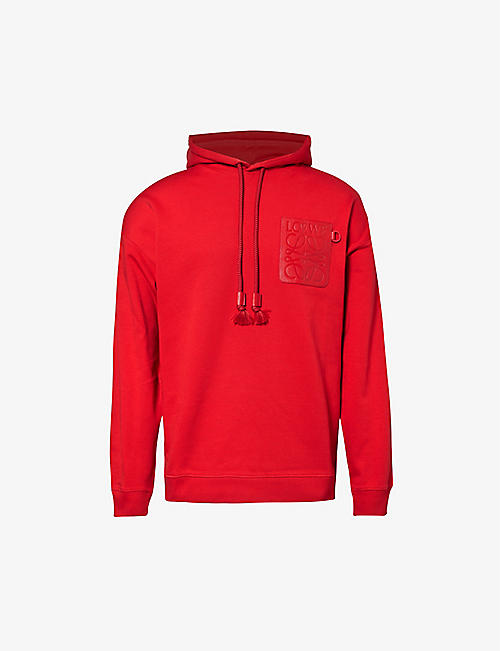 LOEWE: Anagram-patch relaxed-fit cotton-jersey hoody