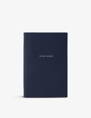 SMYTHSON: Woof Woof Chelsea leather notebook 16.7cm