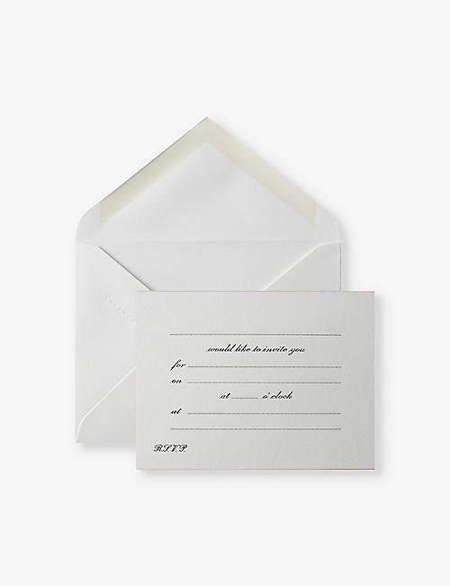SMYTHSON: Would Like to Invite You invitation cards pack of 20