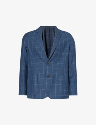 PAUL SMITH: Checked single-breasted regular-fit wool jacket