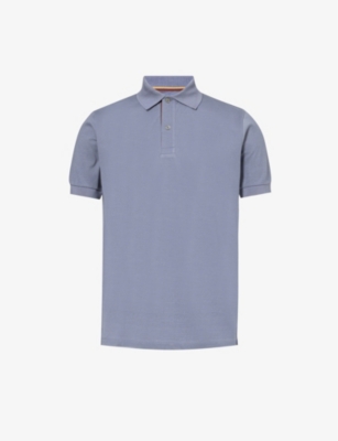 PAUL SMITH: Striped-placket regular-fit cotton-piqué polo shirt