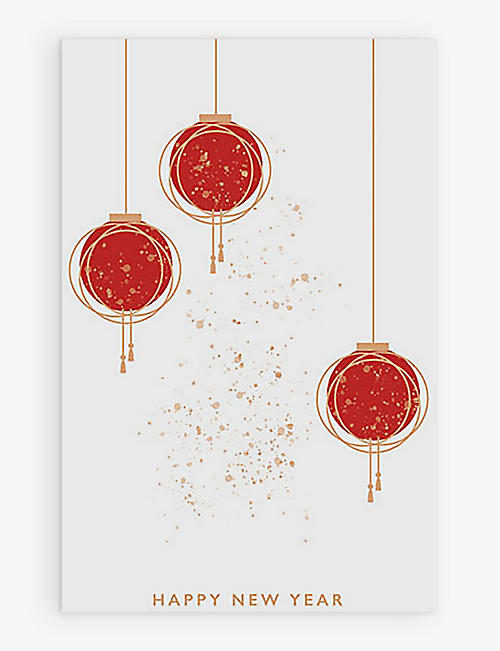 THE ART FILE: Chinese New Year Three Lanterns card