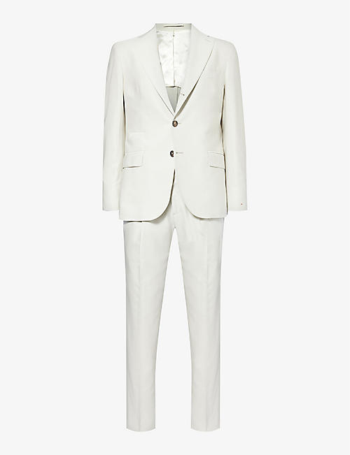 ELEVENTY: Single-breasted regular-fit cotton and silk-blend suit