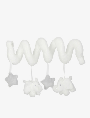 THE LITTLE WHITE COMPANY: Indy spiral faux-fur cot toy 23cm