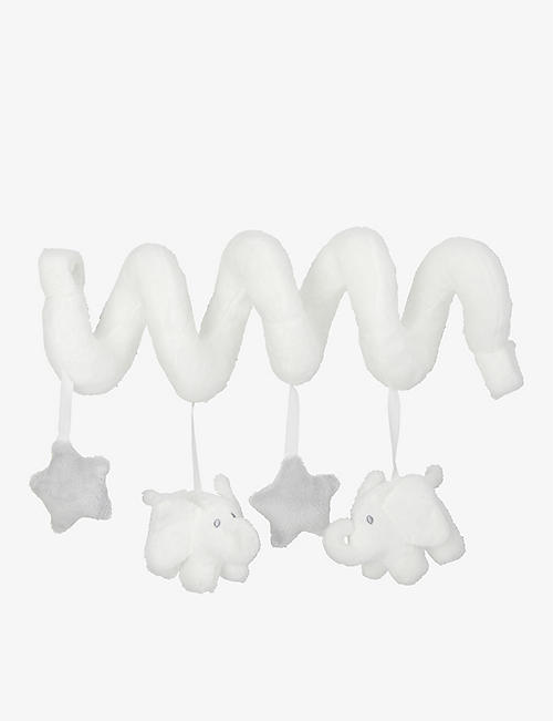 THE LITTLE WHITE COMPANY: Indy spiral faux-fur cot toy 23cm