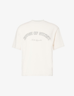HOUSE OF SUNNY: The Family logo-print organic cotton-jersey T-shirt