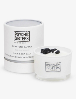 PSYCHIC SISTERS: Tourmaline crystal scented candle 125g