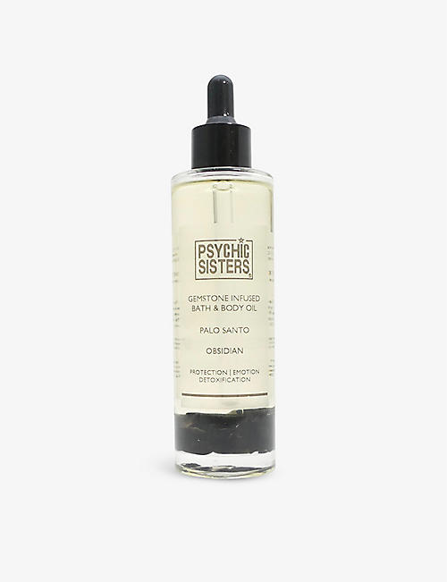 PSYCHIC SISTERS: Obsidian gemstone-infused bath and body oil 100ml