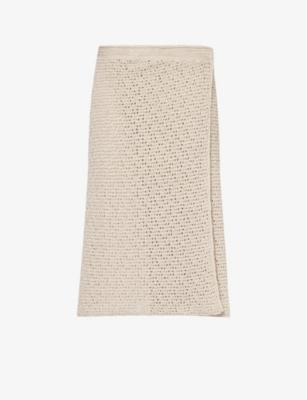 BOTTEGA VENETA: Wrap-around regular-fit knitted midi skirt