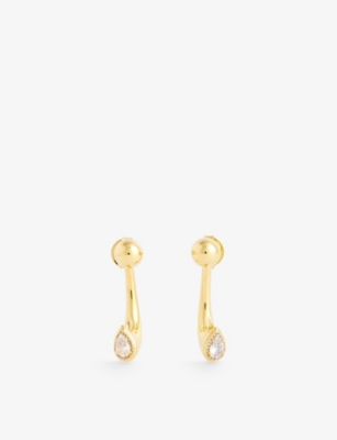 ZIMMERMANN: Radiant 12ct yellow gold plated-brass earrings