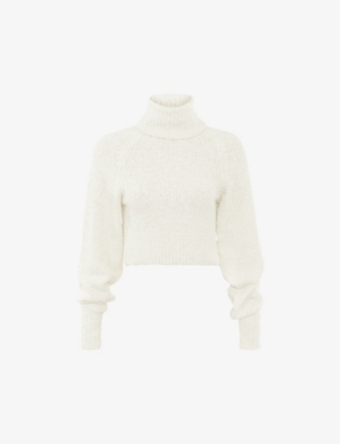 HOUSE OF CB: Nyala cropped cotton-blend jumper