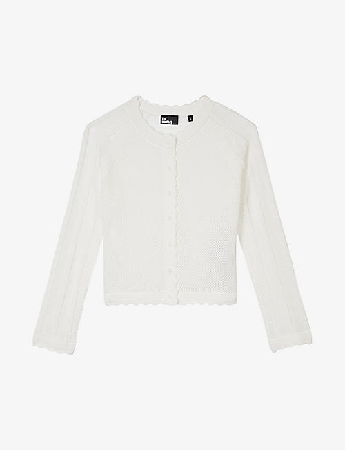 THE KOOPLES: Scalloped-edge slim-fit knitted cardigan