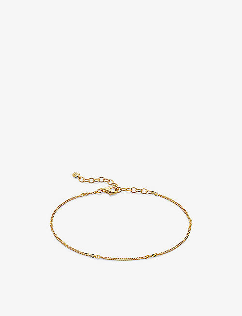 MONICA VINADER: Curb Twist 18ct yellow gold-plated vermeil sterling-silver chain bracelet