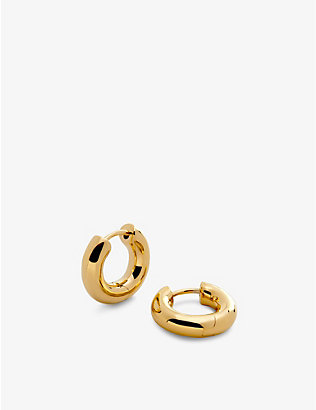 MONICA VINADER: Essential Click 18ct gold vermeil sterling-silver huggie earrings