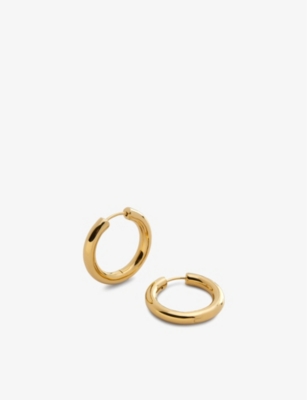 MONICA VINADER: Essential Click medium 18ct gold-plated vermeil sterling-silver hoop earrings