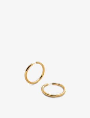 MONICA VINADER: Essential Click large 18ct gold-plated vermeil sterling-silver hoop earrings