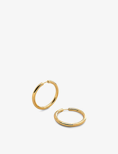 MONICA VINADER: Essential Click large 18ct gold-plated vermeil sterling-silver hoop earrings