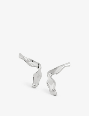 MONICA VINADER: Wave Large sterling-silver stud earrings