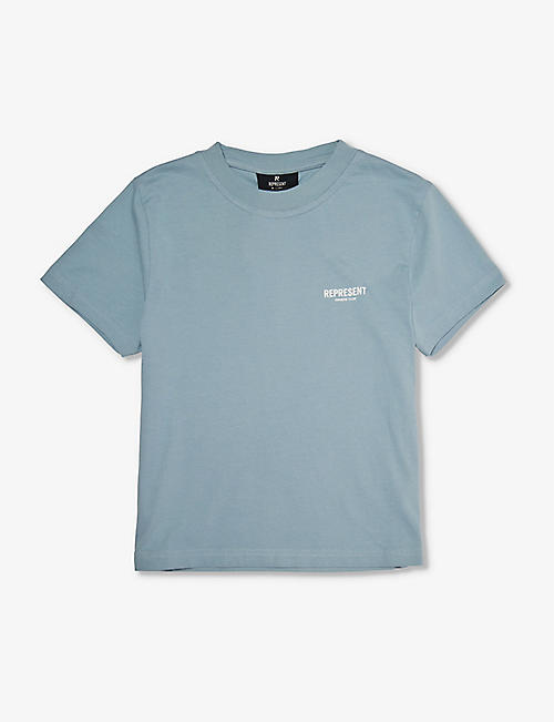 REPRESENT: Logo-print short-sleeve cotton-jersey T-shirt 4-6 years
