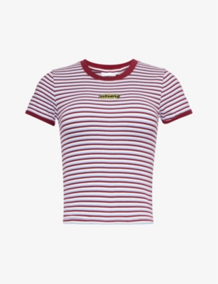 OBEY: Cypress striped cotton-jersey T-shirt